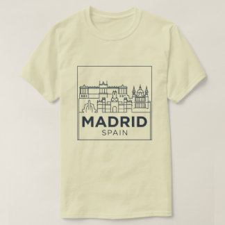 マドリード スペイン モダニスト スクエア シティ スカイライン Tシャツ