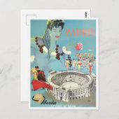 マドリード・スペイン・ヴィンテージ旅行 ポストカード (正面/裏面)