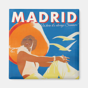 マドリード・スペイン・ヴィンテージ旅行 マグネット