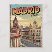 マドリード スペイン ヴィンテージ 旅行 お土産 ギフト ポストカード (正面)