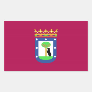マドリード・スペイン(市)国旗 長方形シール
