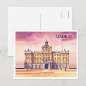 マドリード スペイン 水彩画 スケッチ 旅行 ポストカード (正面/裏面)