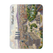 マドリード スペイン 水彩画 都市景観 マグネット (縦)