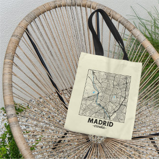 マドリード スペイン 都市地図 トートバッグ