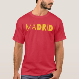 マドリード スペイン 都市 タイポグラフィ ロゴ デザイン Tシャツ