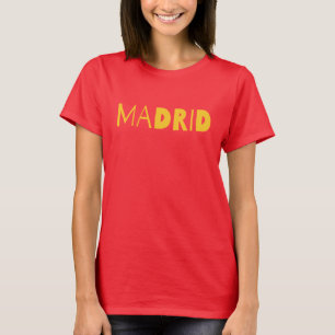 マドリード スペイン 都市 タイポグラフィ ロゴ デザイン Tシャツ