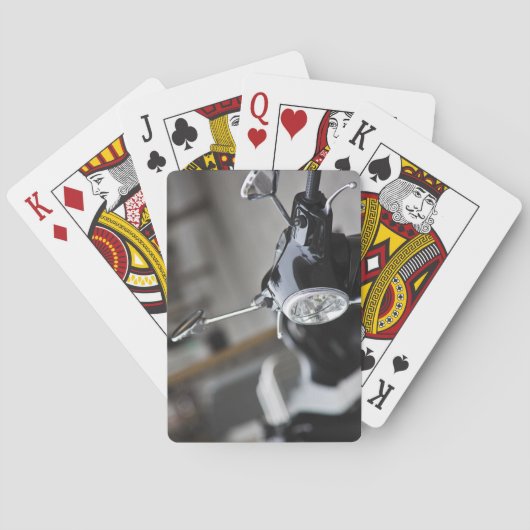 マドリード、ブラック·ベスパ·スクーター トランプ (裏面)