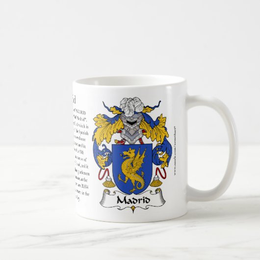 マドリード、起源、意味および頂上のマグ コーヒーマグカップ (右)