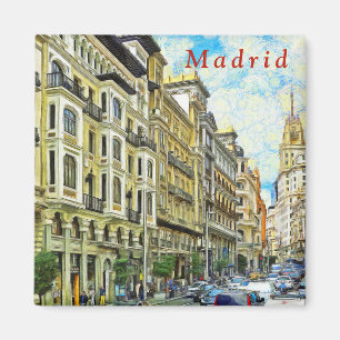 マドリード。 Gran Vía.の建築 マグネット
