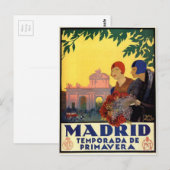 マドリードTemporada de Primavera -ヴィンテージアートポスター ポストカード (正面/裏面)