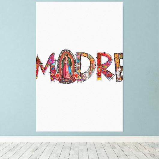 マドレメキシコの母ママラティックスGの私たちの女性 キャンバスプリント (インサイチュ (ウッドフロア))