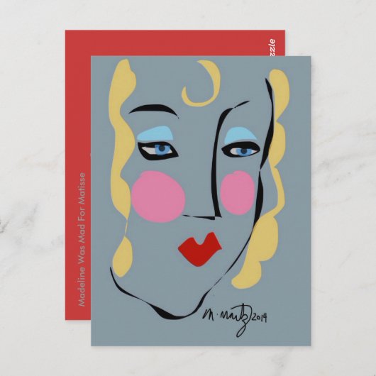 マドレーヌはマティスの不機嫌だった ポストカード (正面/裏面)