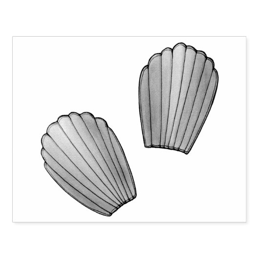 マドレーヌフランスのフードペストリーケーキパティスリー ラバースタンプ (インプリント)