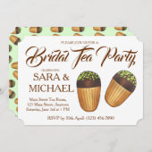 マドレーヌブライダルウェディングシャワーティーパーティー 招待状 (正面/裏面)