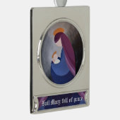 マドンと子 シルバープレートバナーオーナメント (右)