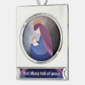 マドンと子 シルバープレートバナーオーナメント (左)