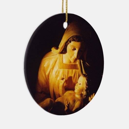 マドンナおよび子供のオーナメント、スペイン セラミックオーナメント (右)