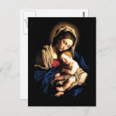 マドンナおよび子供のカスタムの郵便はがき ポストカード (正面/裏面)