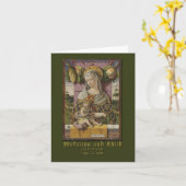 マドンナおよび子供のカーロCrivelliの挨拶 カード (黄色い花)