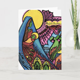 マドンナおよび子供のクリスマスカード シーズンカード