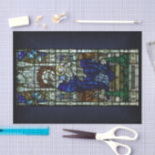 マドンナおよび子供のステンドグラスのクリスマス 薄葉紙 (クラフト)