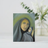 マドンナおよび子供のメリーイエス・キリスト宗教クリスマス シーズンポストカード (スタンド正面)