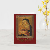マドンナおよび子供のルネサンス芸術佐野Di Pietro カード (黄色い花)