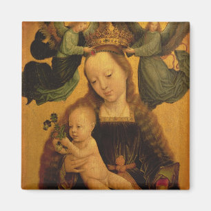 マドンナおよび子供は2つの天使、c.1520によって戴冠しました マグネット