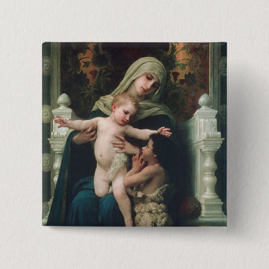 マドンナおよび子供ボタン 缶バッジ (正面)