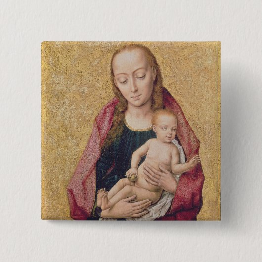 マドンナおよび子供2 缶バッジ (正面)