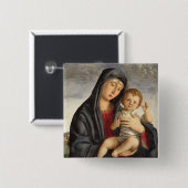 マドンナおよび子供(パネルの油) 2 缶バッジ (正面&裏面)