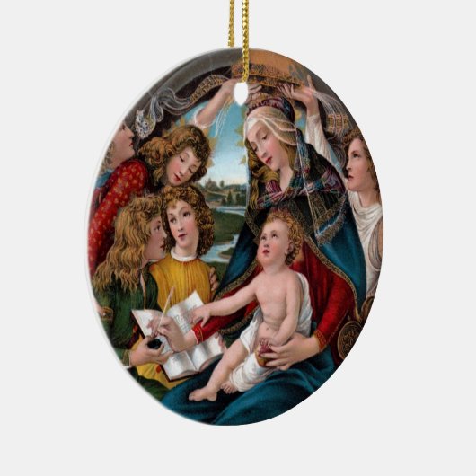 マドンナおよび子供: フィレンツェ、イタリア セラミックオーナメント (右)