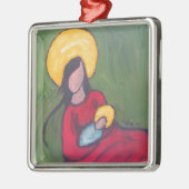 マドンナおよび子供 メタルオーナメント (左)