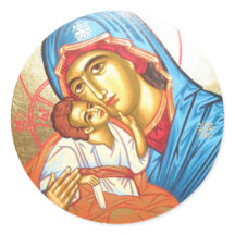 マドンナとイエス・ビザンチン宗教的アイコン金ゴールド