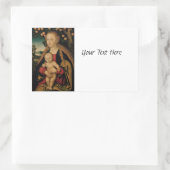 マドンナとキリストの子がリンゴの木の下 長方形シール (バッグ)