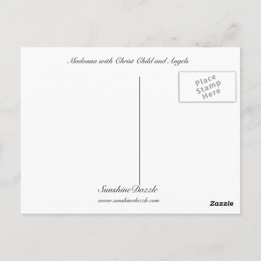 マドンナとキリストの子 ポストカード (裏面)