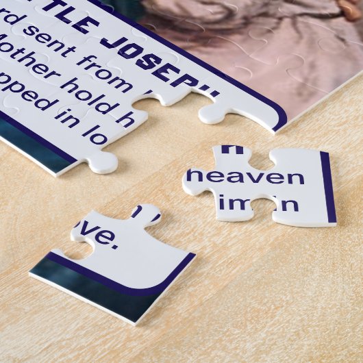 マドンナとキリスト・チャイルド男の赤ちゃん記念 ジグソーパズル (側面)