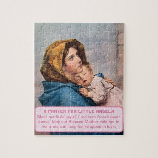 マドンナとキリスト・チャイルド・ベビーガール・キープサケ ジグソーパズル (縦)