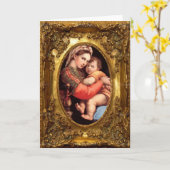 マドンナとチャイルドカード カード (黄色い花)