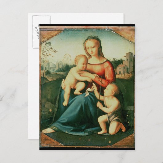 マドンナとバプテストの聖ヨハネとの子 ポストカード (正面/裏面)