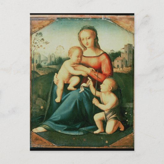 マドンナとバプテストの聖ヨハネとの子 ポストカード (正面)