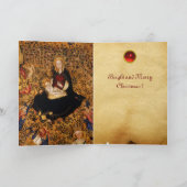 マドンナとバラ・バウワーの子，天使のクリスマス シーズンカード (内部)