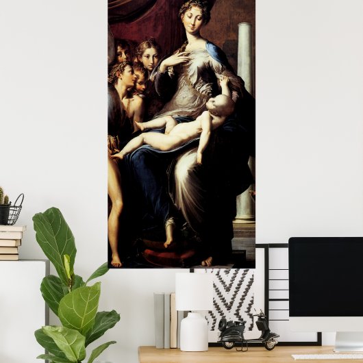 マドンナとロングネックbyパルミジャーノ ポスター (ホームオフィス)