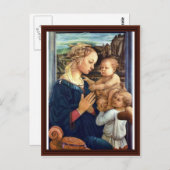 マドンナと二つの天使バイリッピフラフィリッポ ポストカード (正面/裏面)