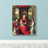 マドンナと二人の天使がいる子供 キャンバスプリント (インサイチュ (ウッドフロア))