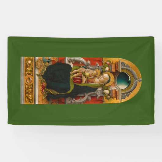 マドンナと即位した子の旗 横断幕 (横)