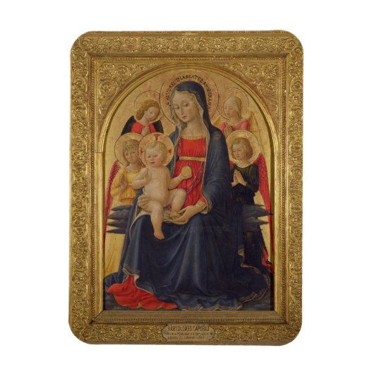 マドンナと天使との子, c.1467 (油のペイン) マグネット (縦)