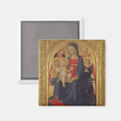 マドンナと天使との子， c.1467 (油のペイン) マグネット (正面/裏面)
