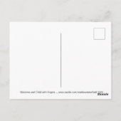 マドンナと天使のクリスマスを持つ子供 ポストカード (裏面)