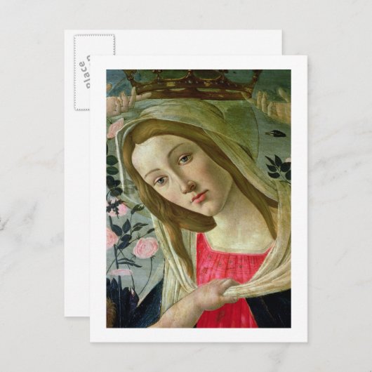 マドンナと天使の冠をかぶった子供，詳細 ポストカード (正面/裏面)